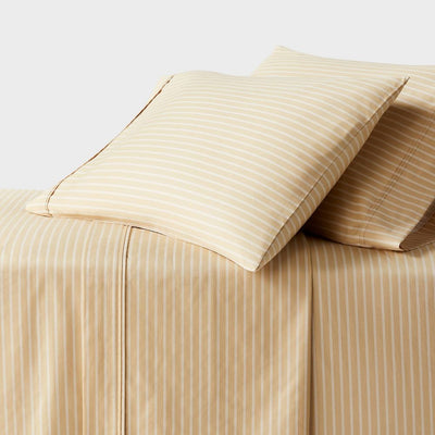 New - Twin/Twin XL 400 Thread Count Performance Sheet Set Yellow Stripe - Threshold™