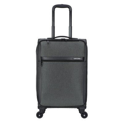 Skyline 24" Medium Checked Softside Luggage Spinner Suitcase Zip Closure SkylineBullseye Deals