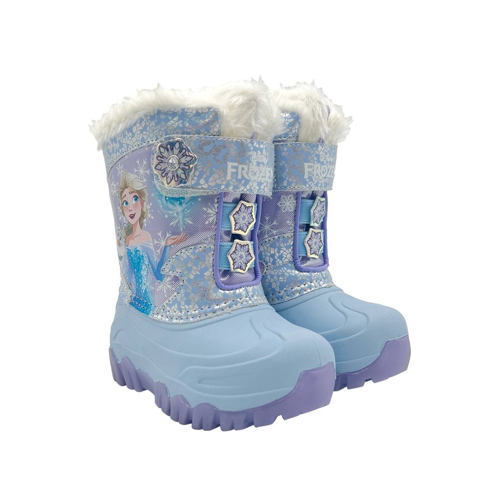 Open Box - Disney Frozen Toddler Lighted Winter Snowboots - Blue 7T