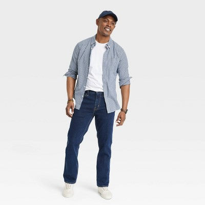 New - Goodfellow & Co Men's Mid Rise Straight Fit Leg Below Knee Jeans Midweight Goodfellow & CoBullseye Deals