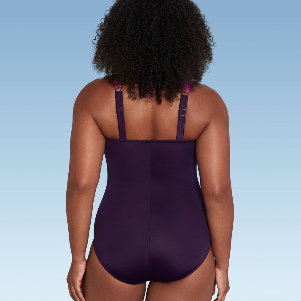 New - Aqua Green Shape + Style Women's One Piece Swimsuit UPF 50+ Swimwear Aqua GreenBullseye Deals