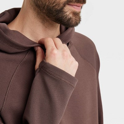 New - All In Motion Men's Pullover Hooded Waffle Knit Hoodie Athletic Fit All in MotionBullseye Deals