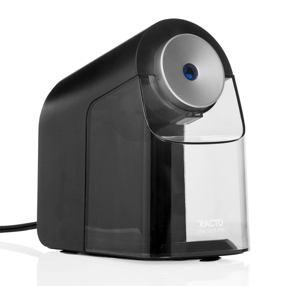 Open Box - X-ACTO TeacherPro Electric Pencil Sharpener with Auto Adjust Dial and SafeStart Motor: Electronic Sharpener for Pencils