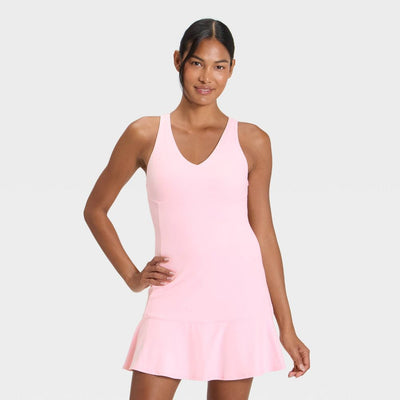 Open Box - Women's Everyday Soft Ruffle Dress - All In Motion™ Light Pink M