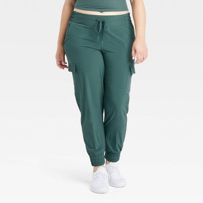 New - Women's Active Light Mid-Rise Cargo Joggers - All In Motion All In MotionBullseye Deals