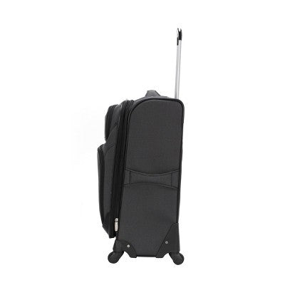 Skyline 24" Medium Checked Softside Luggage Spinner Suitcase Zip Closure SkylineBullseye Deals