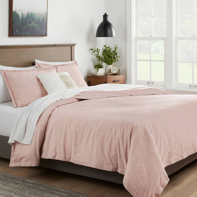 Open Box - Full/Queen Cotton Linen Chambray Duvet Cover & Sham Set Terracotta - Threshold™: Woven Bedding Sets with Inner Ties, OEKO-TEX Certified