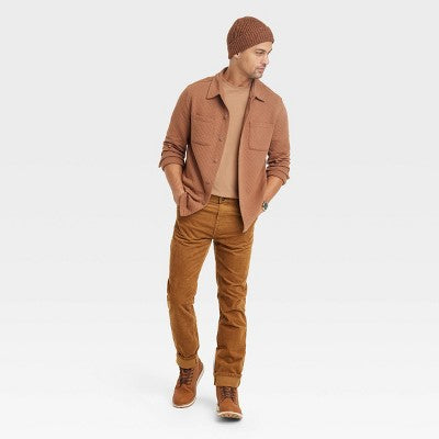 New - Goodfellow & Co Men Fleece Knit Button Down Shirt Jacket Heavyweight Long Sleeve Goodfellow & CoBullseye Deals