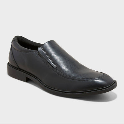 Open Box - Men's Toby Dress Shoes with Memory Foam Insole - Goodfellow & Co™ Black 11.5: Slip-On Loafers, Treaded Outsole