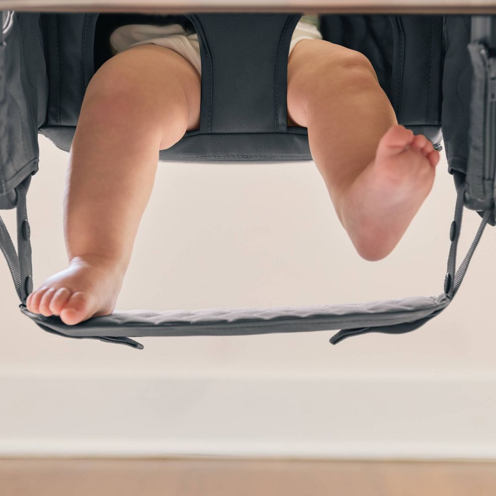 New - Lalo Hook-On High Chair with Attachable Silicone Tray - Black