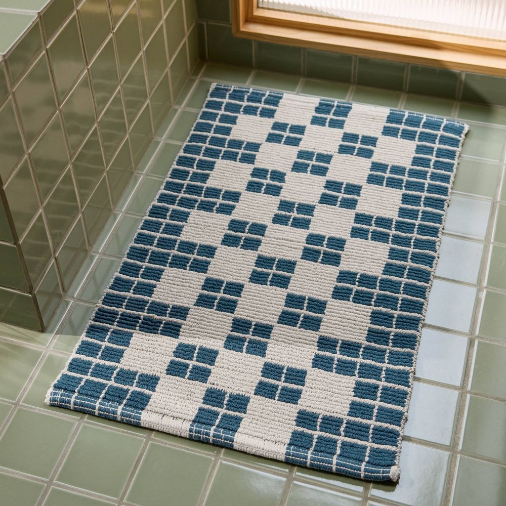 New - 1'6"x2'6" Cotton Tile Tub Mat Cove - Parachute for Target