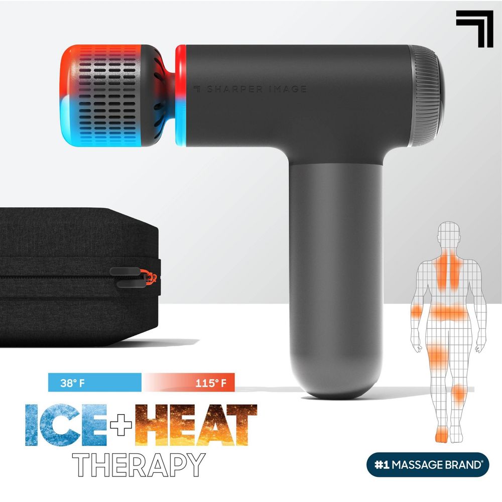 New - Sharper Image PowerBoost Pro Plus Hot and Cold Compact Body Massager