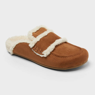 New - Women’s Lucie Cozy Lined Footbed Flats - A New Day™ Tan 9.5