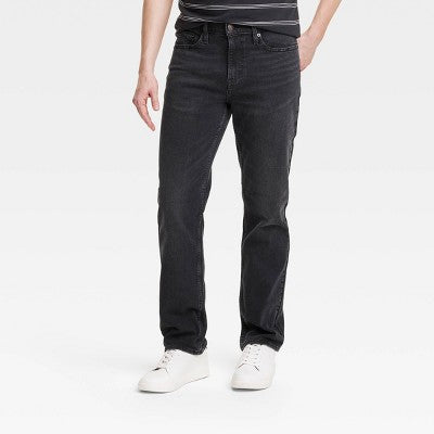 New - Goodfellow & Co Men's Mid Rise Straight Fit Leg Below Knee Jeans Midweight Goodfellow & CoBullseye Deals