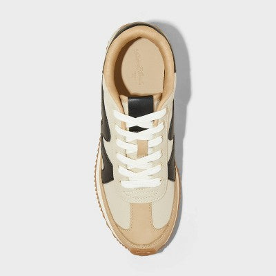 New - Universal Thread Women's Low Top Faux Leather Lace Up Sneakers Memory Foam Universal ThreadBullseye Deals