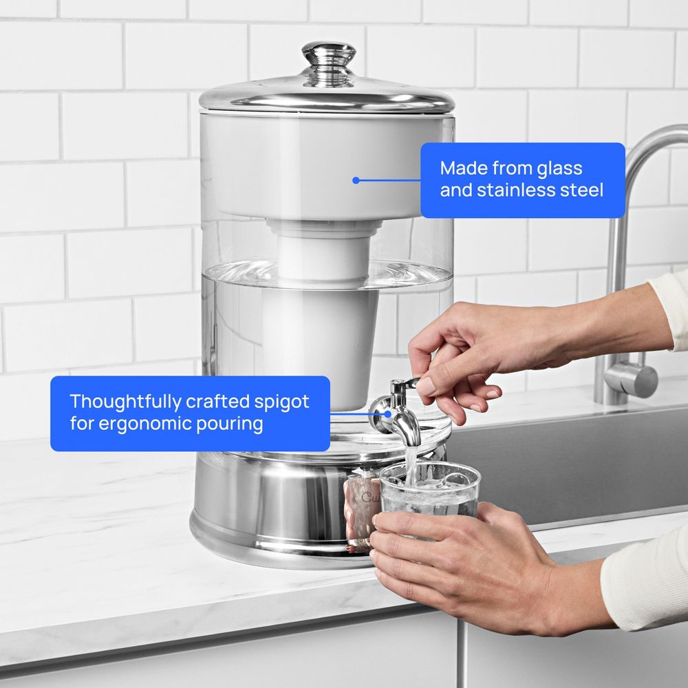 New - Culligan with ZeroWater Technology 40 Cup Glass Dispenser