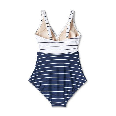 New - Kona Sol Women's V-Neck One Piece Swimsuit Full Coverage Kona SolBullseye Deals