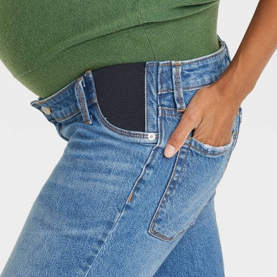 New - Isabel Maternity by Ingrid & Mid Rise Straight Fit Full Straight-Leg Jeans Isabel Maternity by Ingrid & IsabelBullseye Deals