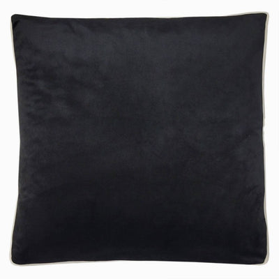 New - 17"x17" Chelsea Contrast Square Throw Pillow Black/Cream - Edie@Home: Indoor Polyester, Hidden Zipper