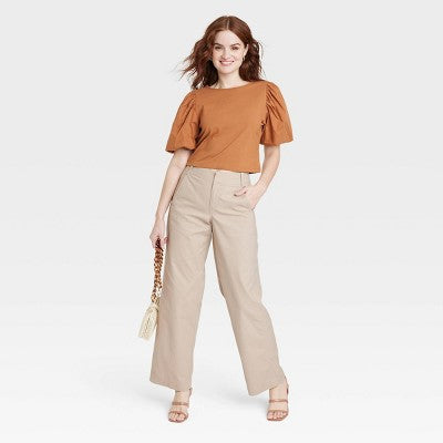 A New Day Women's Straight Chino Pants Stretch A New DayBullseye Deals