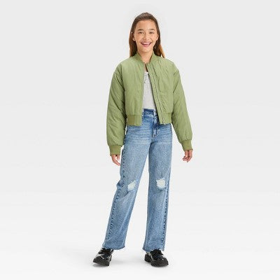New - Art Class Kids Zip-Up Cropped Winter Heavyweight Bomber Jacket Art ClassBullseye Deals