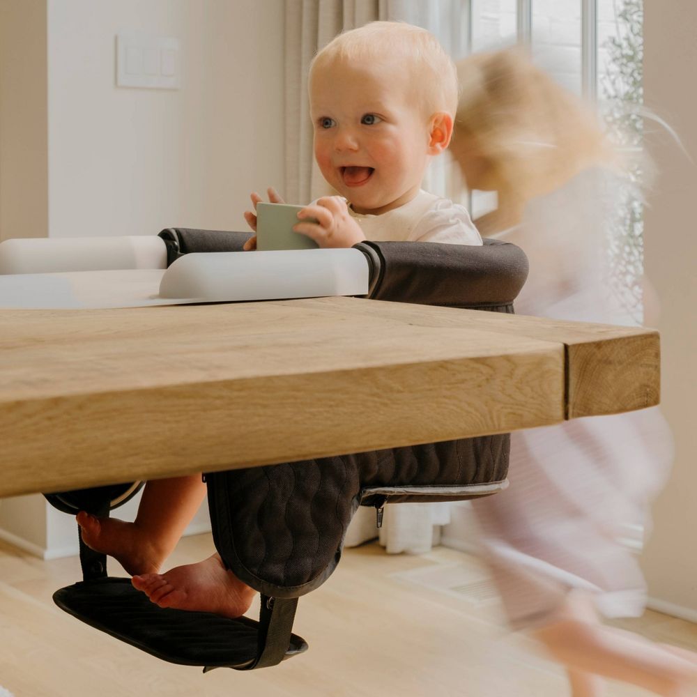 New - Lalo Hook-On High Chair with Attachable Silicone Tray - Black