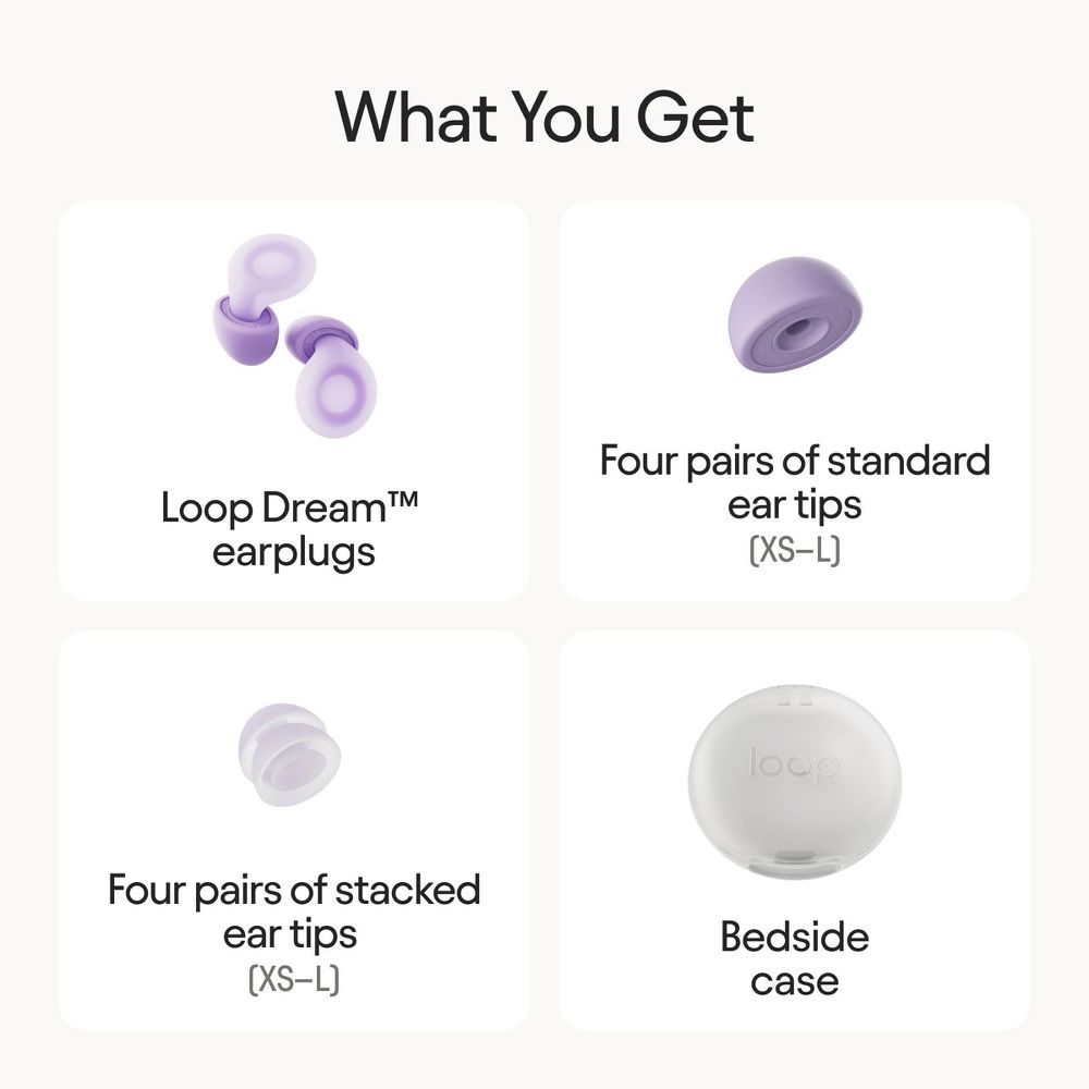 Open Box - Loop Dream™ Earplugs for Deep Sleep, Napping and Snoring - Lilac