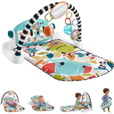New - Fisher-Price Glow & Grow Kick and Play Gym - Blue