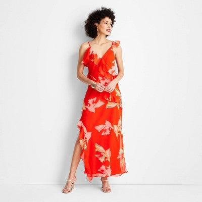 New - Future Collective with Jenee Naylor Women's Ruffle Maxi Dress Future Collective with Jenee NaylorBullseye Deals