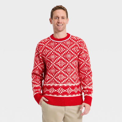 Open Box - Men's Fair Isle Sweater - Goodfellow & Co™ Red M