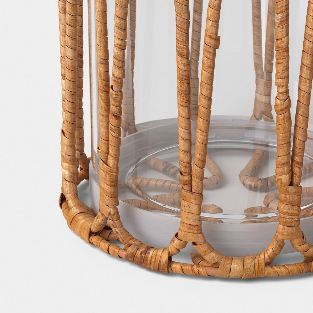 New - Tall Rattan Wrapped Hurricane Candle Holder - Threshold™