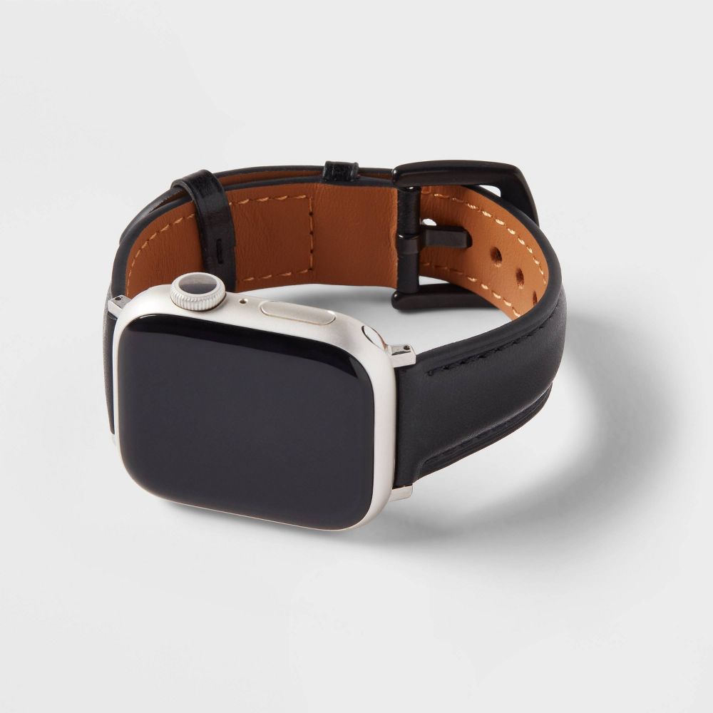 New - Apple Watch Faux Leather Band 38/40/41mm - heyday™ Black