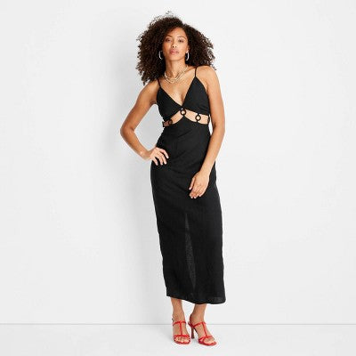 New - Women's Sleeveless Ring Detail Maxi Dress - Future Collective with Jenee Naylor Future Collective with Jenee NaylorBullseye Deals