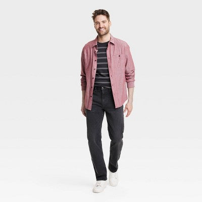 New - Goodfellow & Co Men's Mid Rise Straight Fit Leg Below Knee Jeans Midweight Goodfellow & CoBullseye Deals