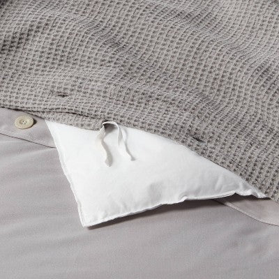 New - Threshold Cotton Waffle Duvet Cover Set Waffle Weave OEKO-TEX ThresholdBullseye Deals