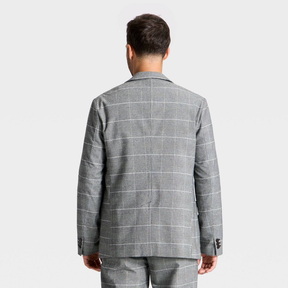 Houston White Men's Houndstooth Glen Plaid Blazer