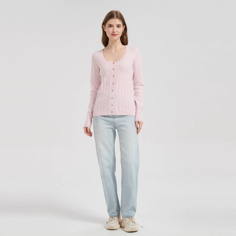 New - Women's Crewneck Babydoll Pullover Sweater - Wild Fable™ Pink S