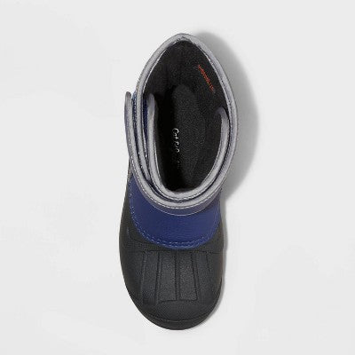 Cat & Jack Kids Faux Leather Hook-And-Loop Mid Calf Winter Boots Waterproof Cat & JackBullseye Deals