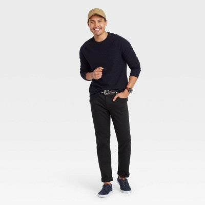 New - Goodfellow & Co Men's Tall Mid Rise Slim Leg Fit Full Jeans Heavyweight Goodfellow & CoBullseye Deals