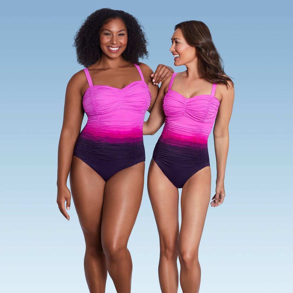 New - Aqua Green Shape + Style Women's One Piece Swimsuit UPF 50+ Swimwear Aqua GreenBullseye Deals