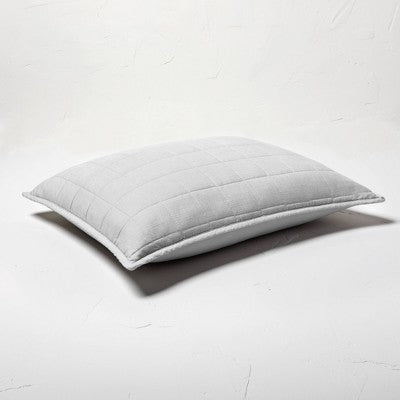 New - Casaluna Pillow Sham Linen-Blend OEKO-TEX Quilted CasalunaBullseye Deals