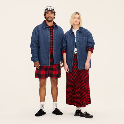 Open Box - Adult Denim Shacket - Woolrich x Target Dark Wash Denim XL