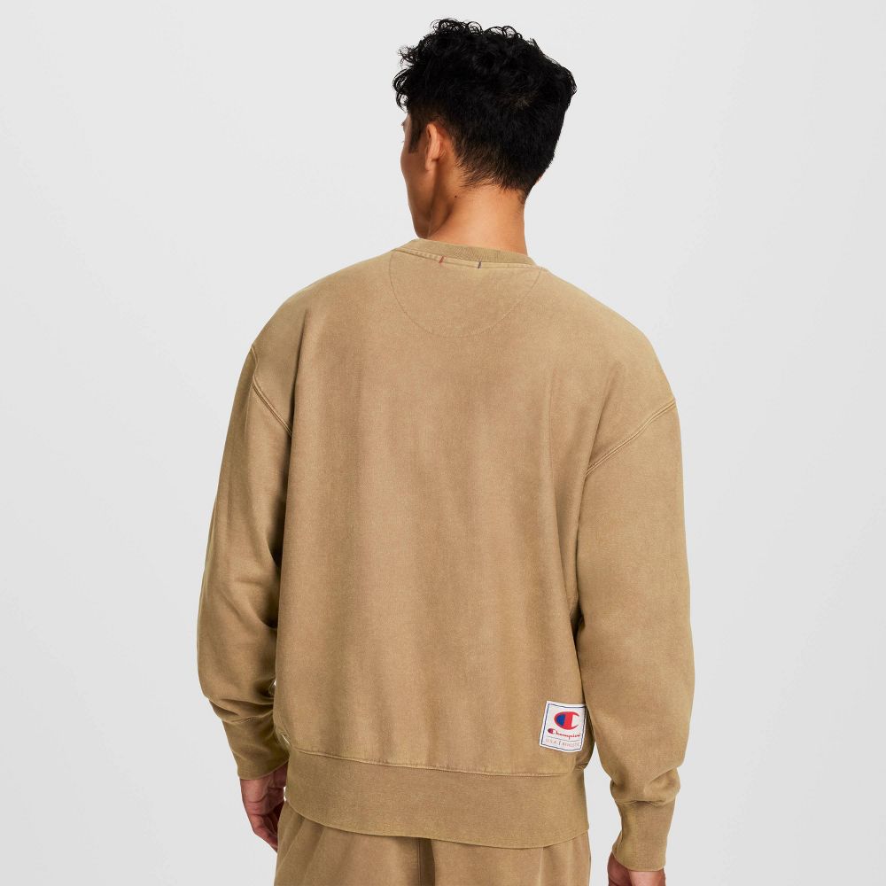 New - Champion Men's Washed Sweatshirt - Sand Pepper S