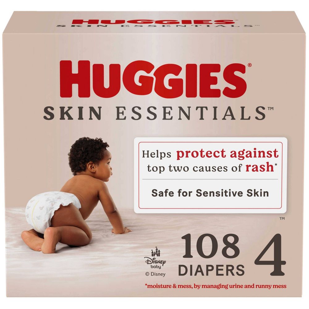 Open Box - Huggies Skin Essentials Luxury Diapers  - Size 4 - 108ct