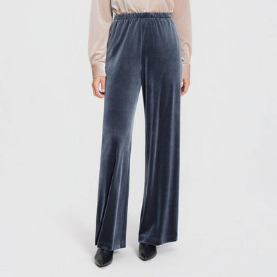 New - Women's Velvet Pull-On Pants - Universal Thread™ Navy Blue XL