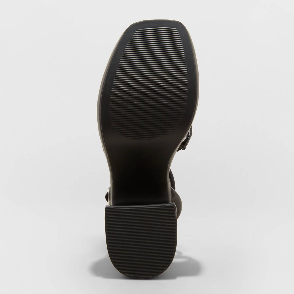 New - Wild Fable Women's Chunky Block High Heel Sandals Ankle Strap Memory Foam Wild FableBullseye Deals