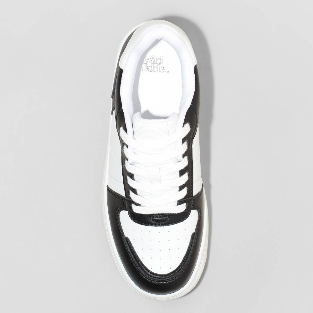 New - Wild Fable Women's Low-Top Casual Lace-Up Faux Leather Sneakers Wild FableBullseye Deals