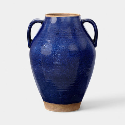 New - Large Tuscan Ceramic Handled Vase Blue - Threshold™
