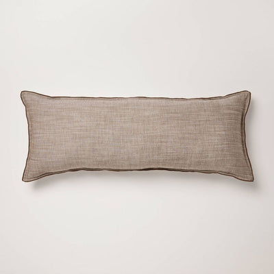 New - 14"x36" Oblong Throw Pillow Brown - Hearth & Hand™ with Magnolia