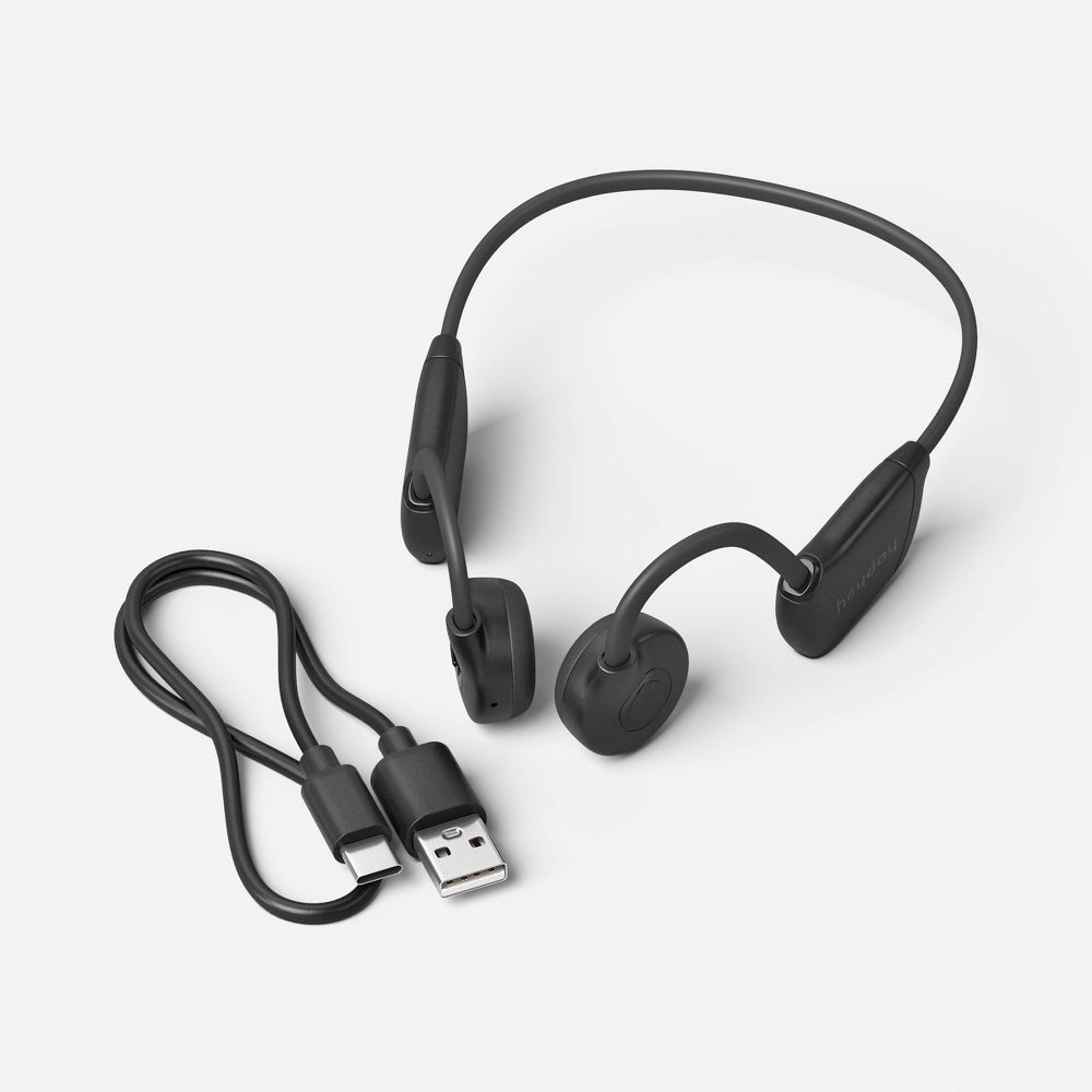 New - Bone Conduction Wireless Headphones Black - heyday™